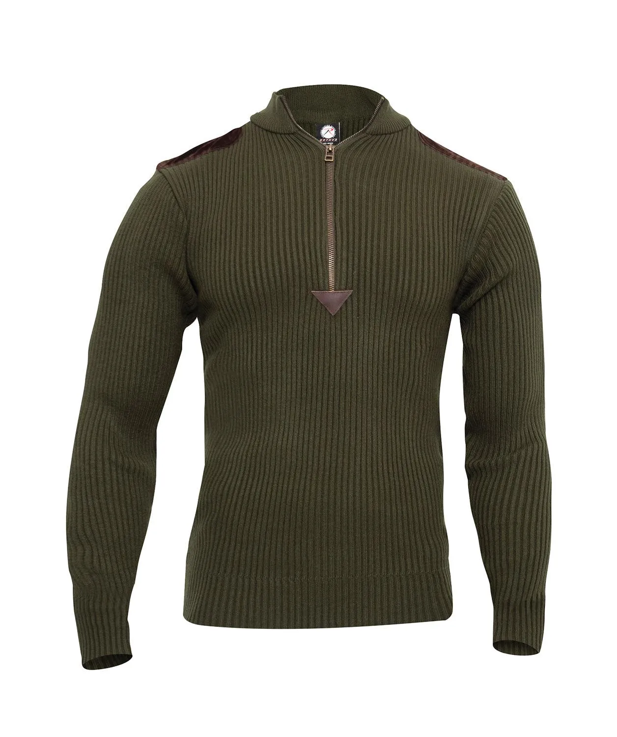 Quarter Zip Acrylic Commando Sweater by Rothco