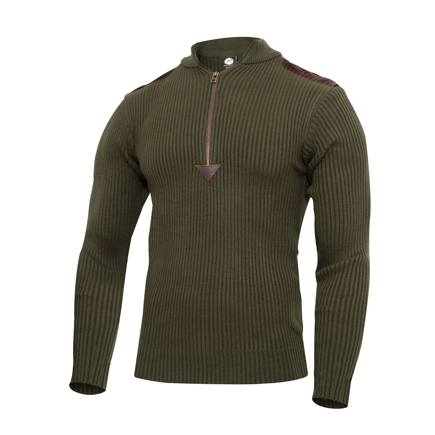 Quarter Zip Acrylic Commando Sweater by Rothco