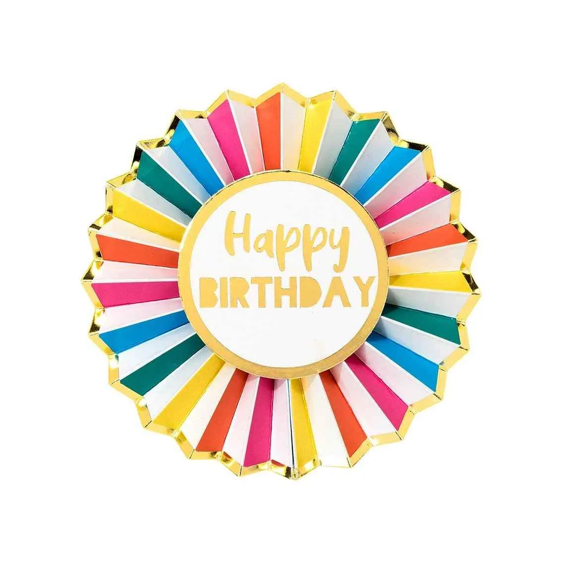 Rainbow Brights Happy Birthday Badge