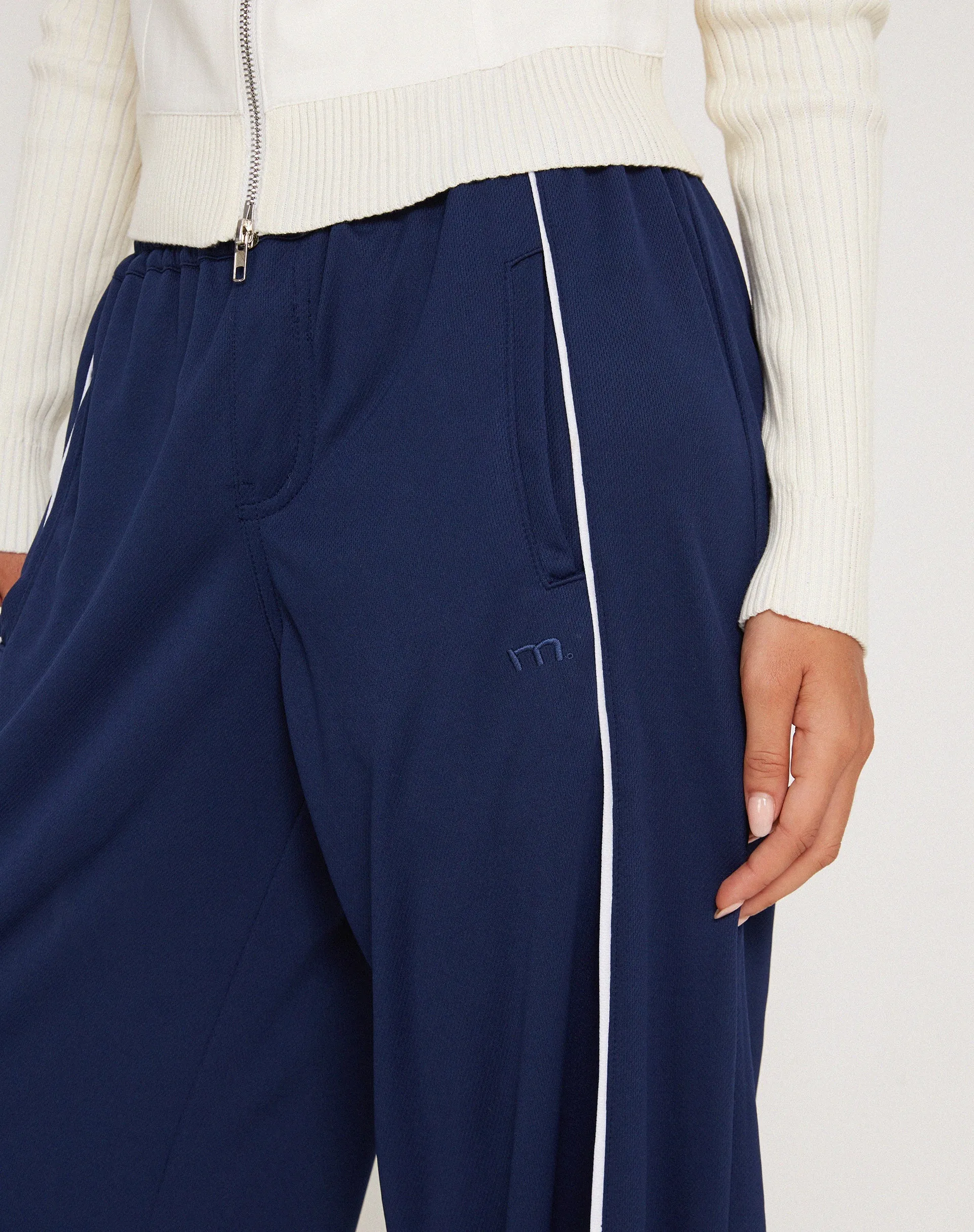 Shobi Wide Leg Jogger in Navy