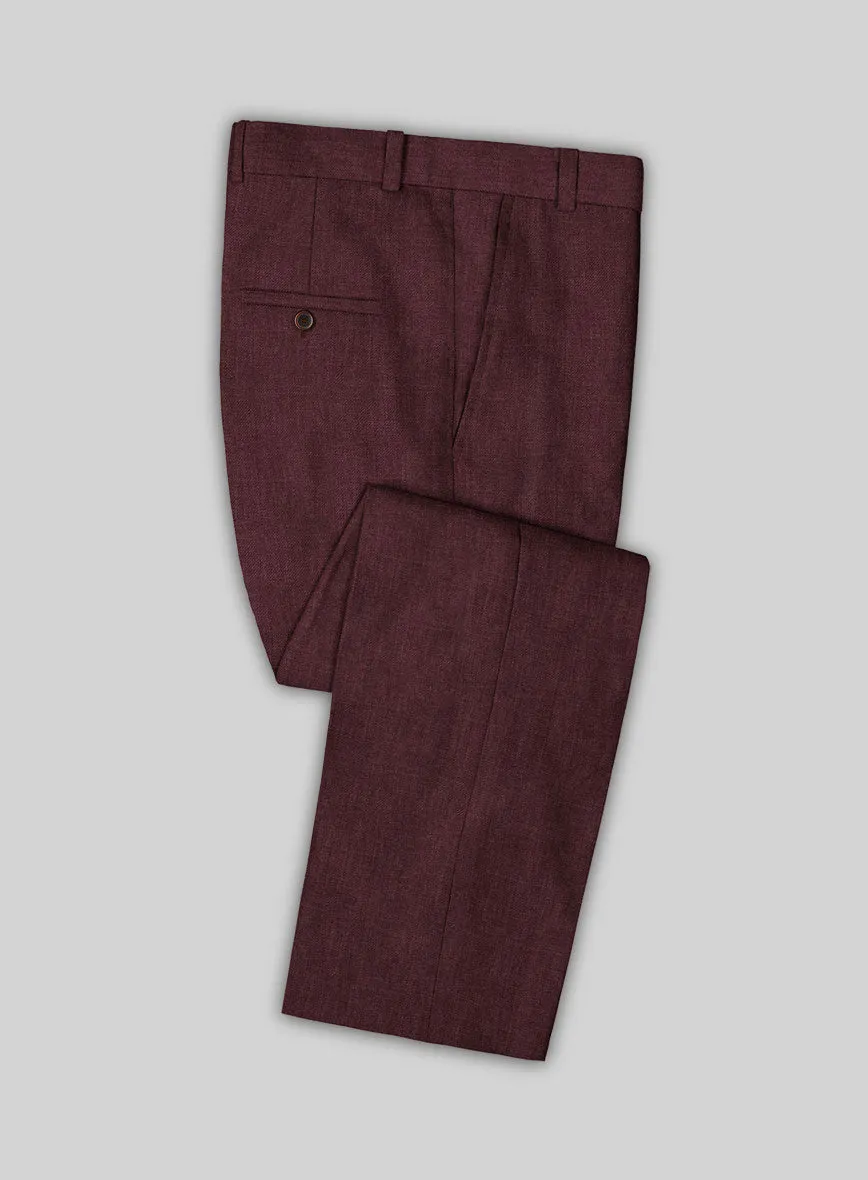 Solbiati Pericle Wine Linen Pants