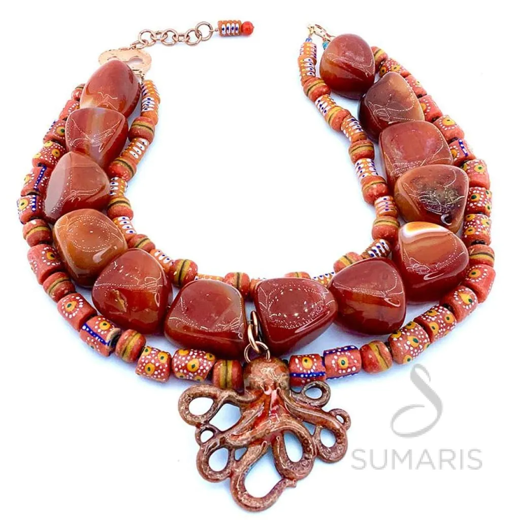 SOLO OCTOPUS OOAK STATEMENT NECKLACE