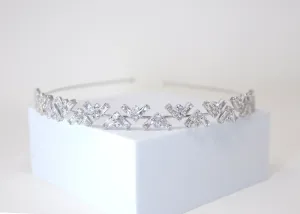 Sparkling Geometric Swarovski Crystal Headband Bridal Hair Vine, Rhinestone Headband, Delicate Headband, Hair accessories.