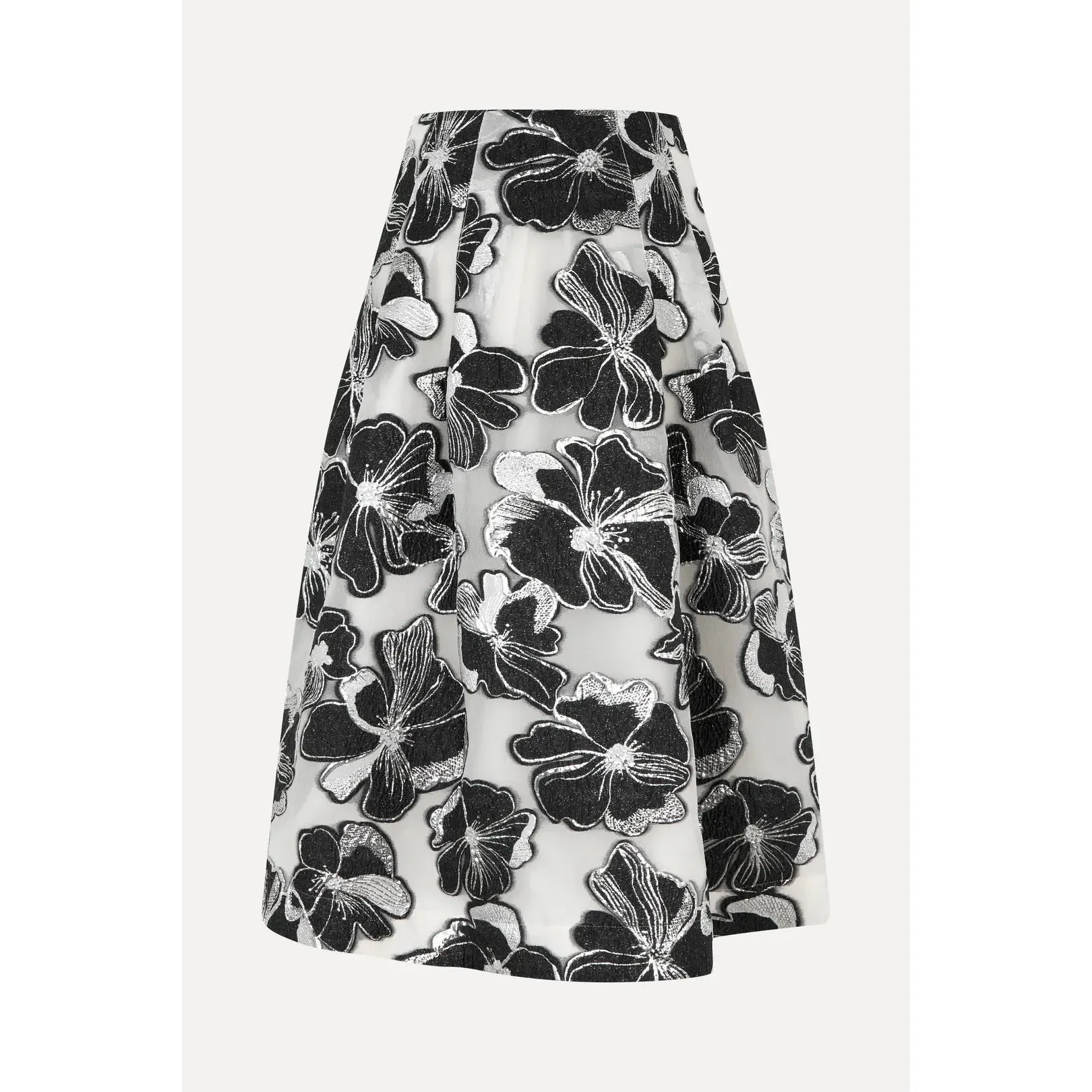 Stine Goya Voluminous Midi Skirt in Anemone Jacquard