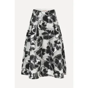 Stine Goya Voluminous Midi Skirt in Anemone Jacquard