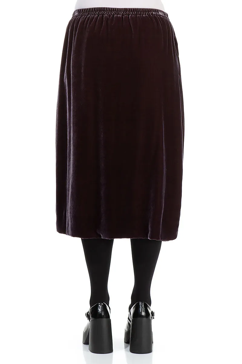 Straight Iron Silk Velvet Skirt