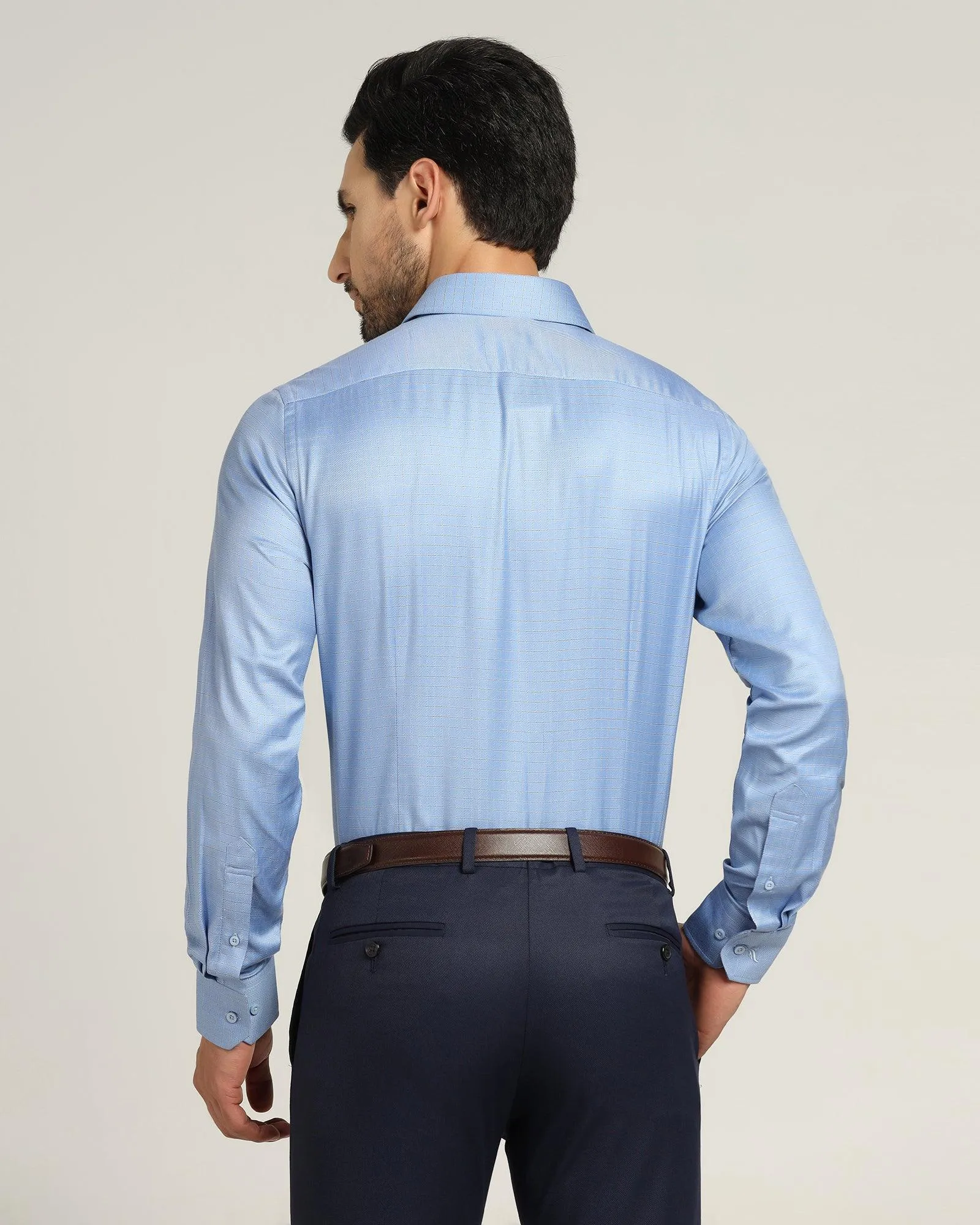 Temp Tech Formal Blue Check Shirt - Colossal