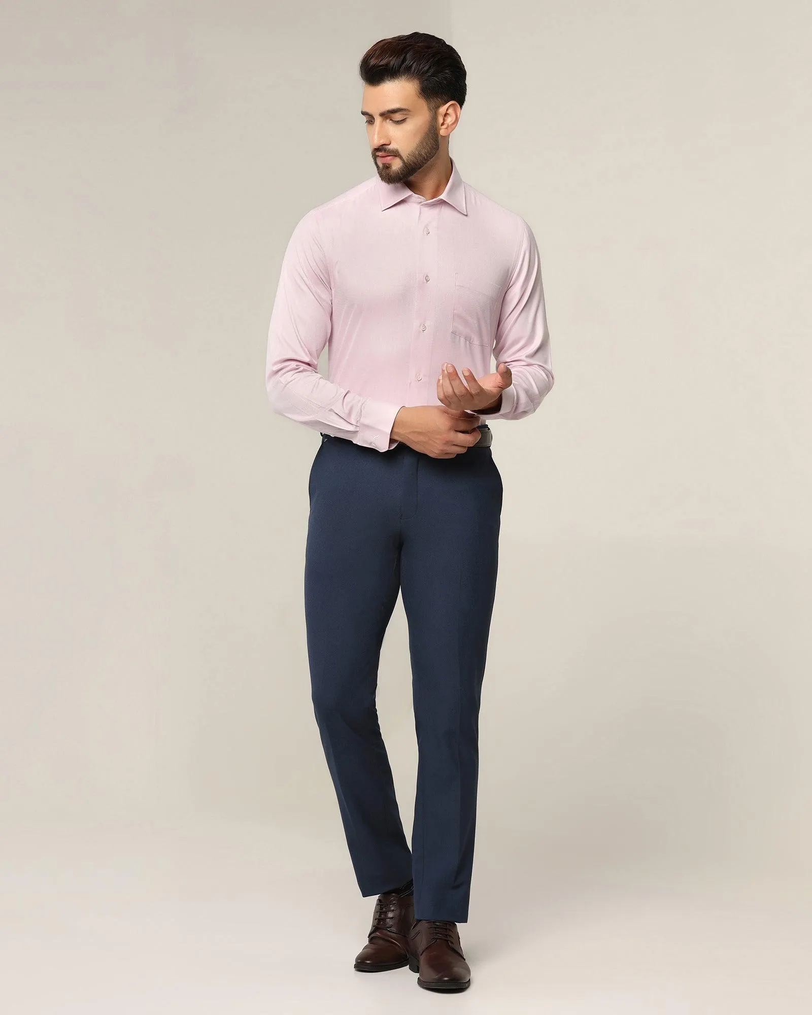 Temp Tech Formal Pink Textured Shirt - Pound