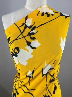 Textured Chiffon - Lemon Silhouette - 150cm