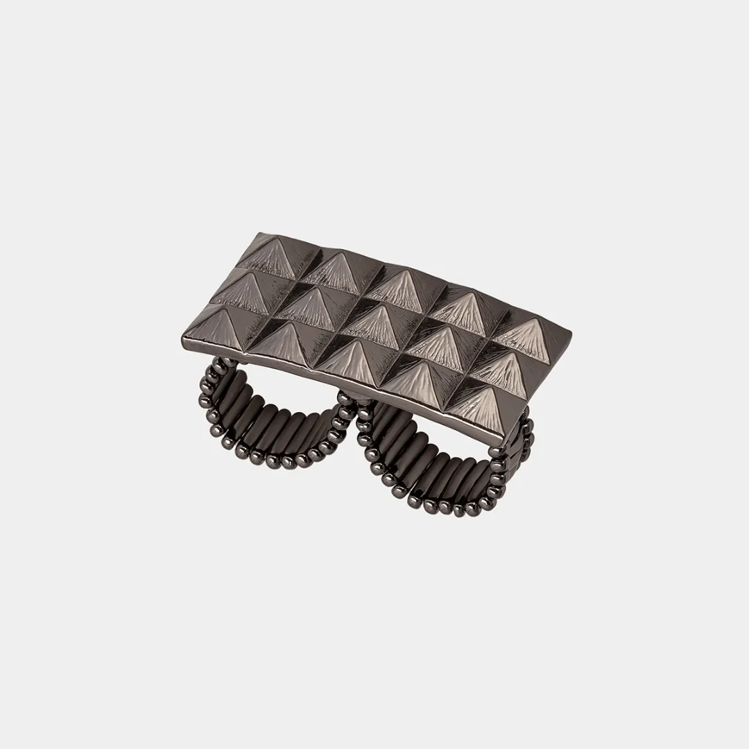 The Whitney Gunmetal Studded Ring