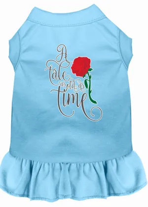 Timeless Tale Screen Print Dog Dress Baby Blue Lg