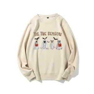 Tis The Season Women Ghost Graphic Sweatshirts