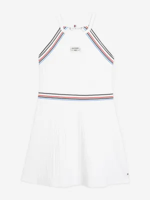 Tommy Hilfiger Girls 1985 Logo Sports Dress in White