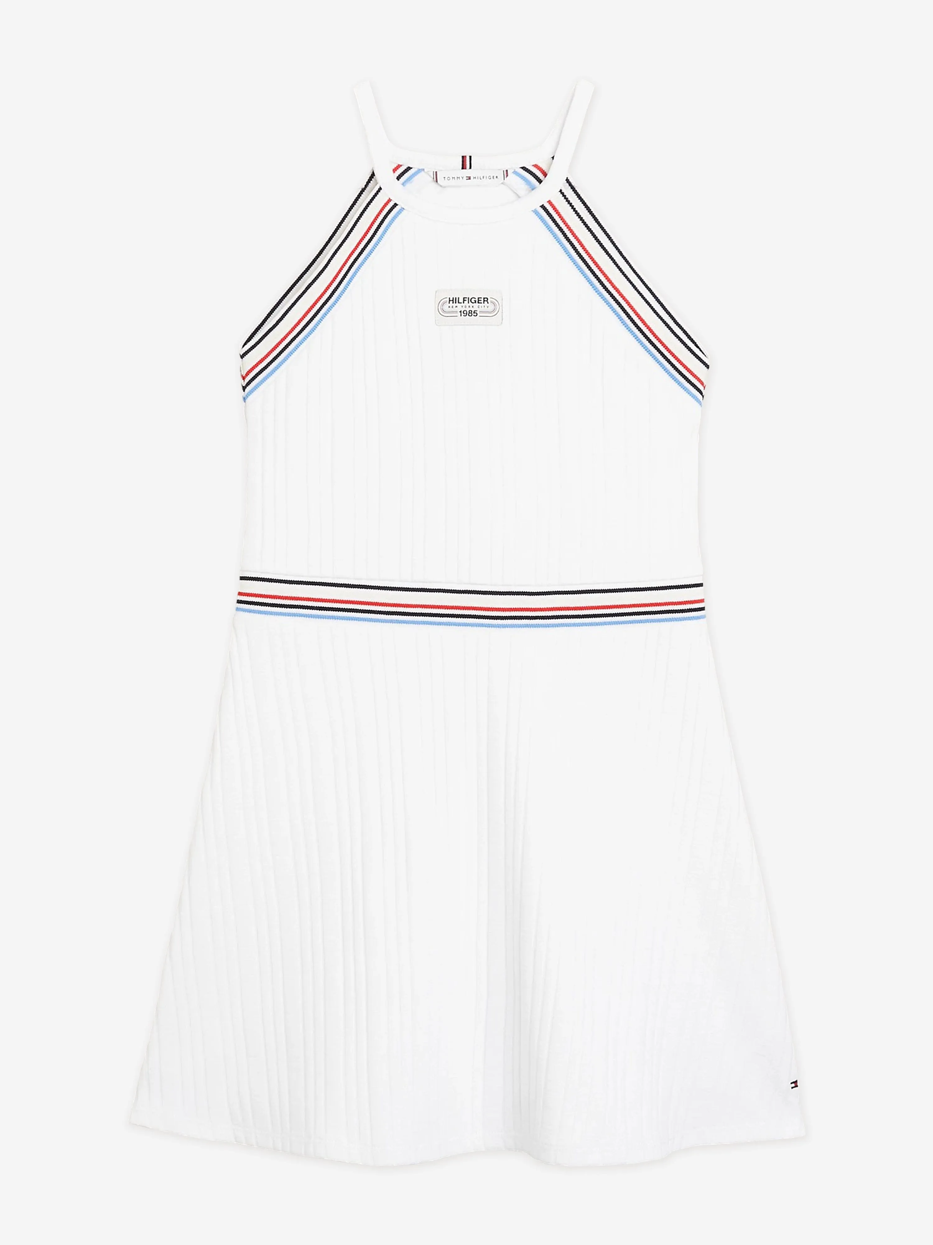 Tommy Hilfiger Girls 1985 Logo Sports Dress in White