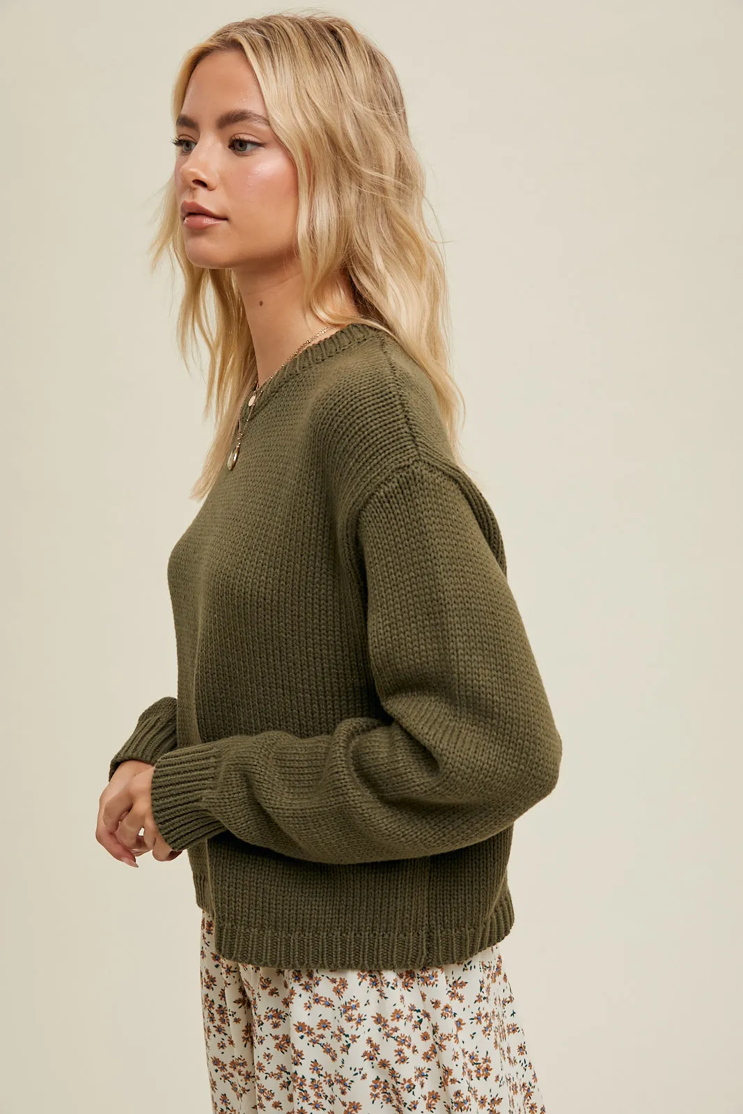 Tula Cropped Knit Sweater