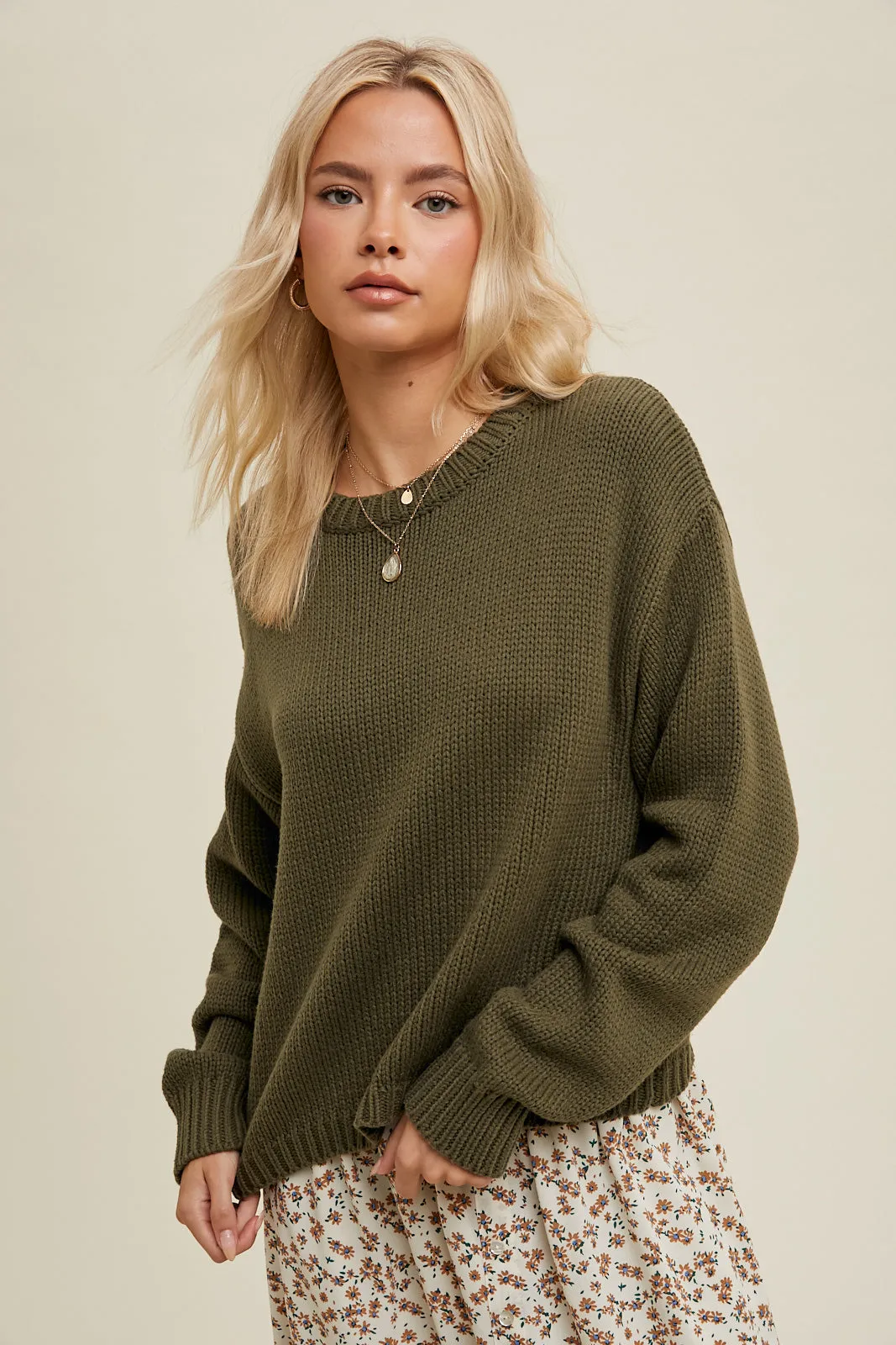 Tula Cropped Knit Sweater