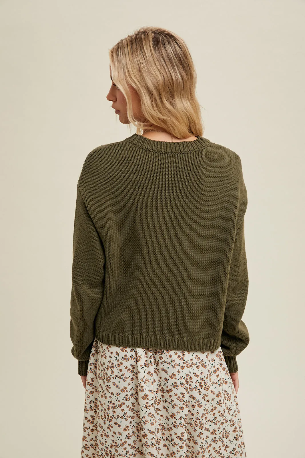 Tula Cropped Knit Sweater