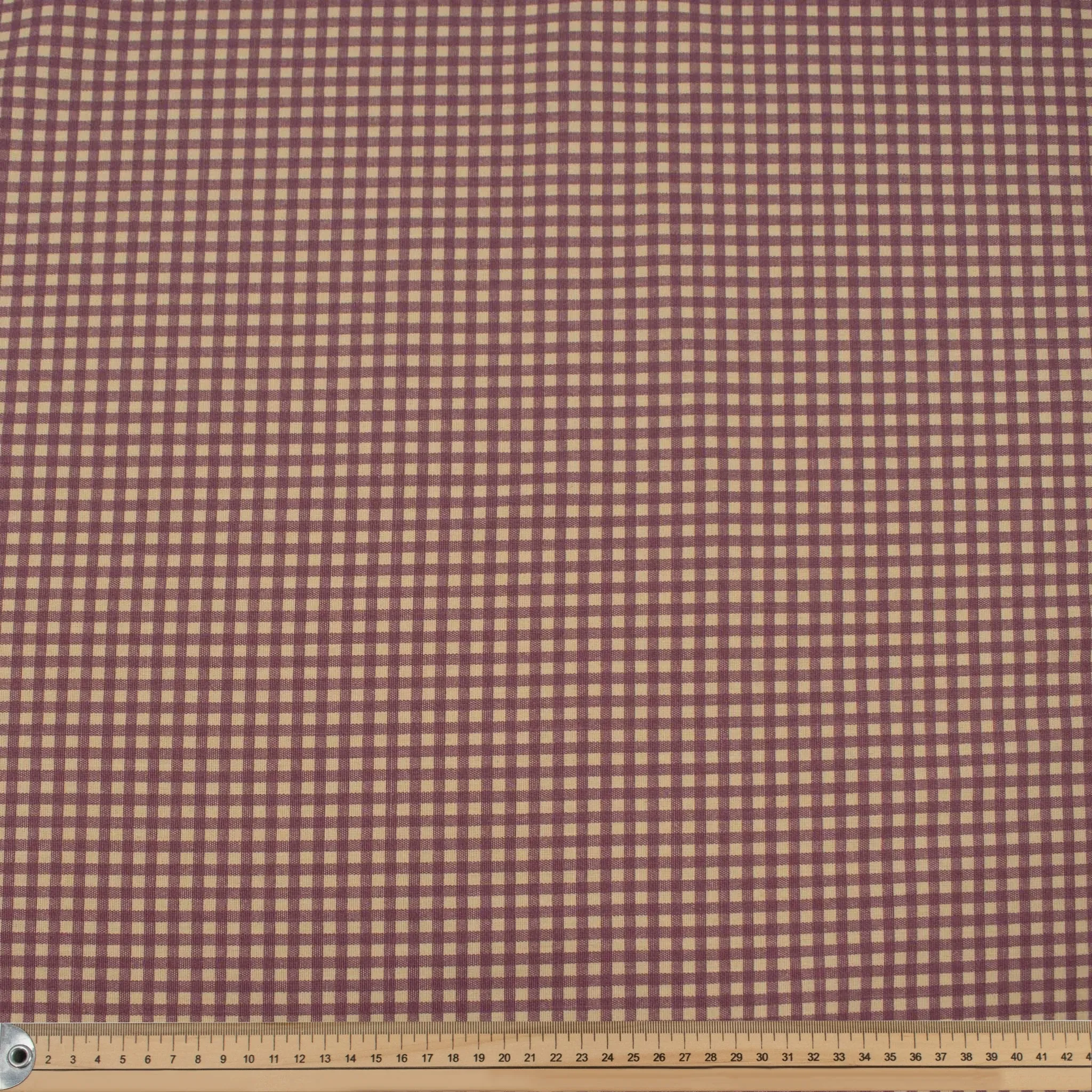 Violet Small Gingham Check Cotton Canvas Print