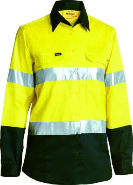 Women's Taped Two Tone Hi Vis Cool Long Sleeve - BL6896