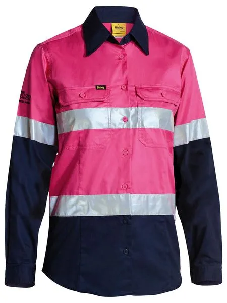 Women's Taped Two Tone Hi Vis Cool Long Sleeve - BL6896