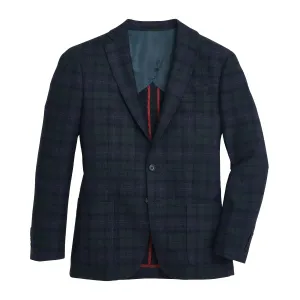 Zegna Blue Indigo Plaid Sport Coat